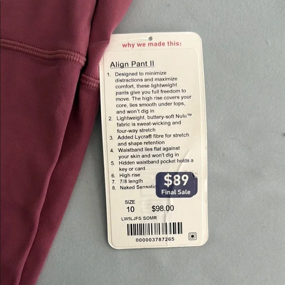 Lululemon Align Pant II - Picture 2 of 2